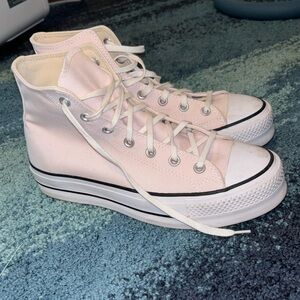 Pink platform converse